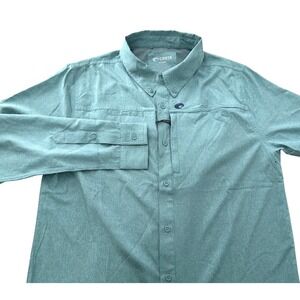 COSTA Del Mar Angler Tech Deep Sea Button Down Long Sleeve Shirt Men's Medium